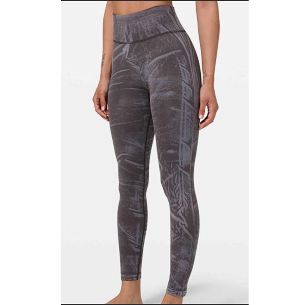 lululemon athletica Charcoal Abstract Leggings